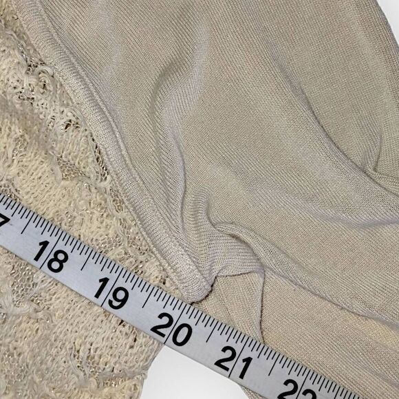 Chicos Womens‎ Sweater Sz Medium Crochet Knitted Coverup Cardigan Cottagecore - Picture 10 of 13